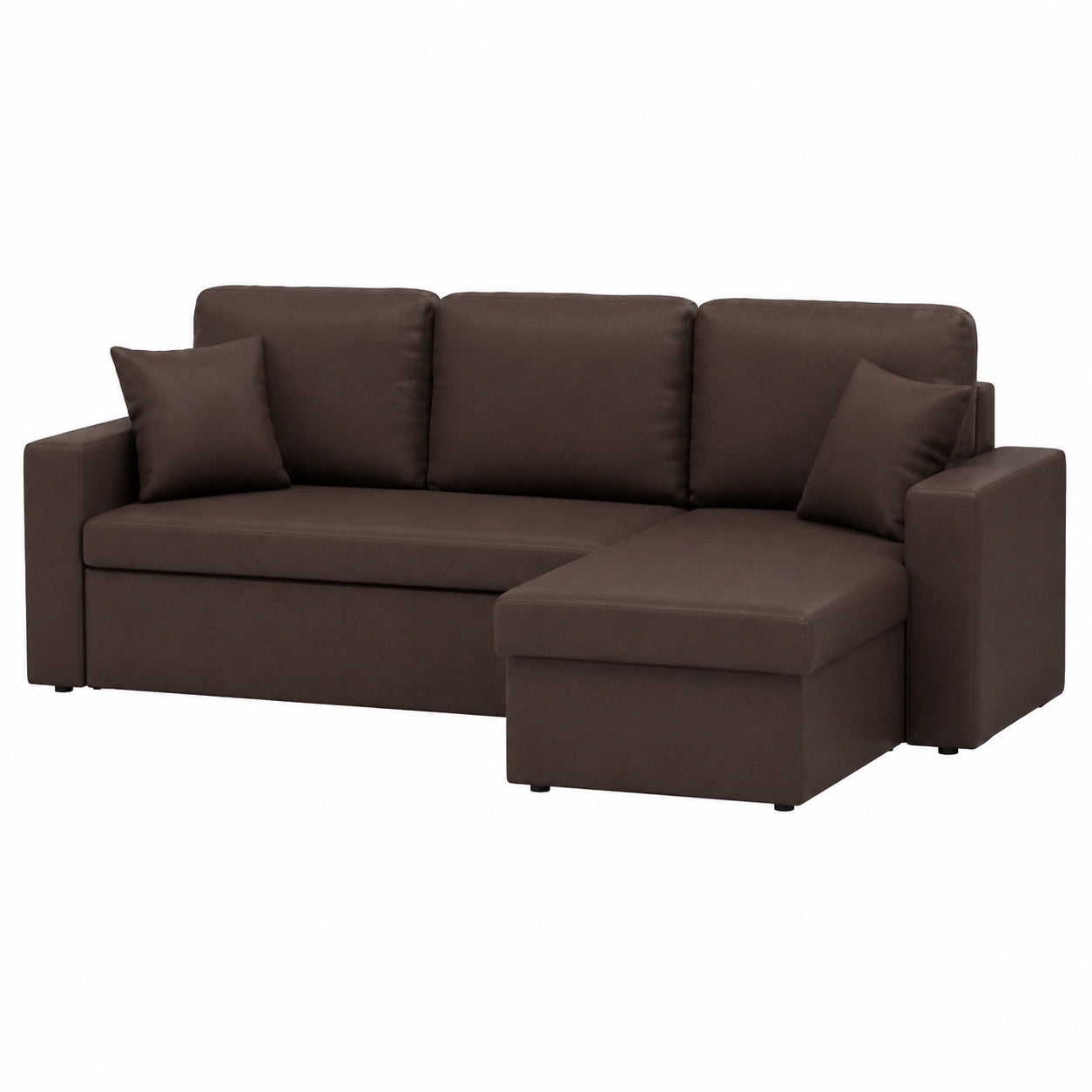 Canap¨¦ d'angle r¨¦versible 4 places convertible avec coffre en simili