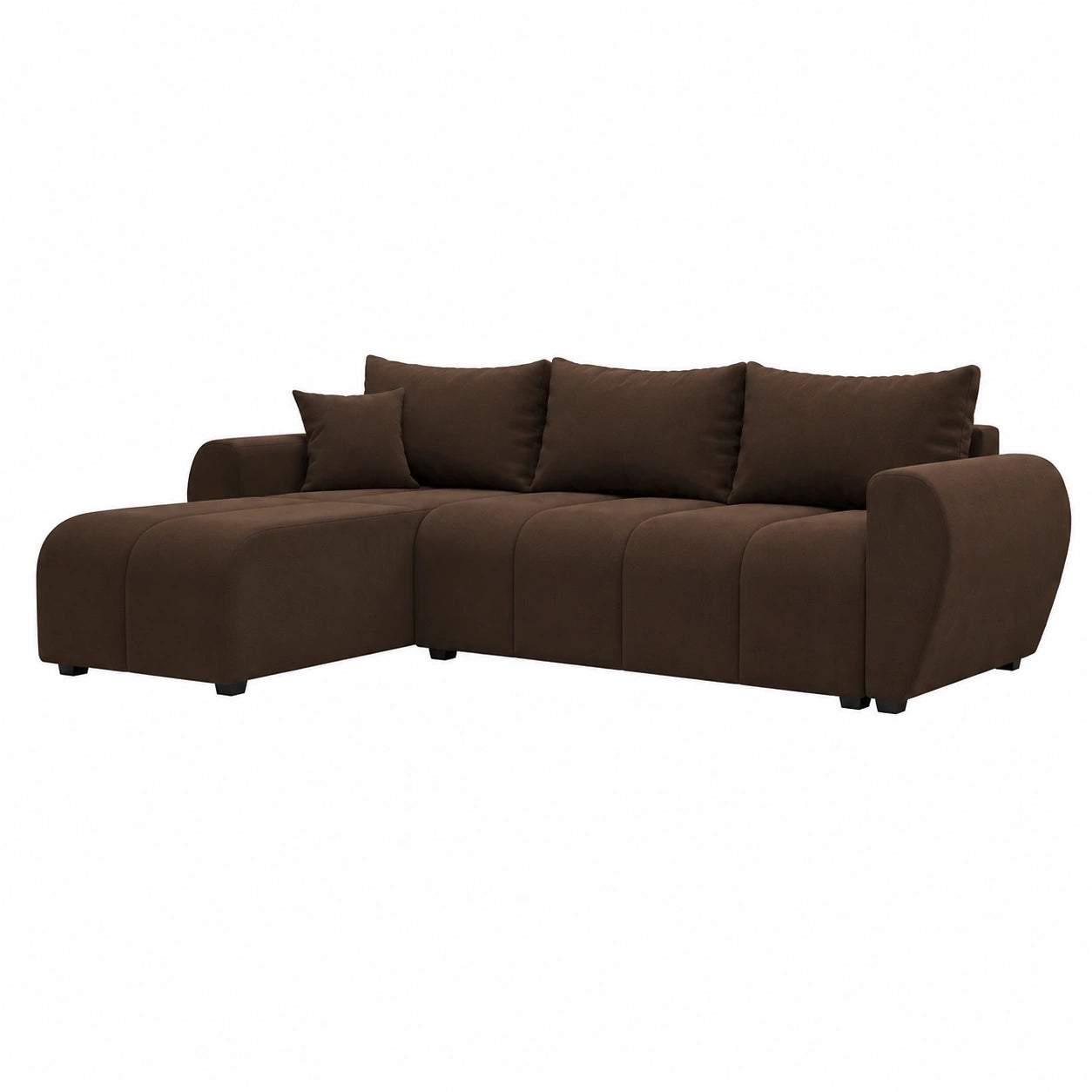 Canap¨¦ d'angle convertible moderne marron