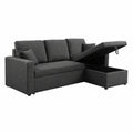 Canap¨¦ d'angle convertible 3 places gris