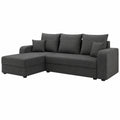 Canap¨¦ d'angle r¨¦versible 4 places convertible avec coffre en tissu
