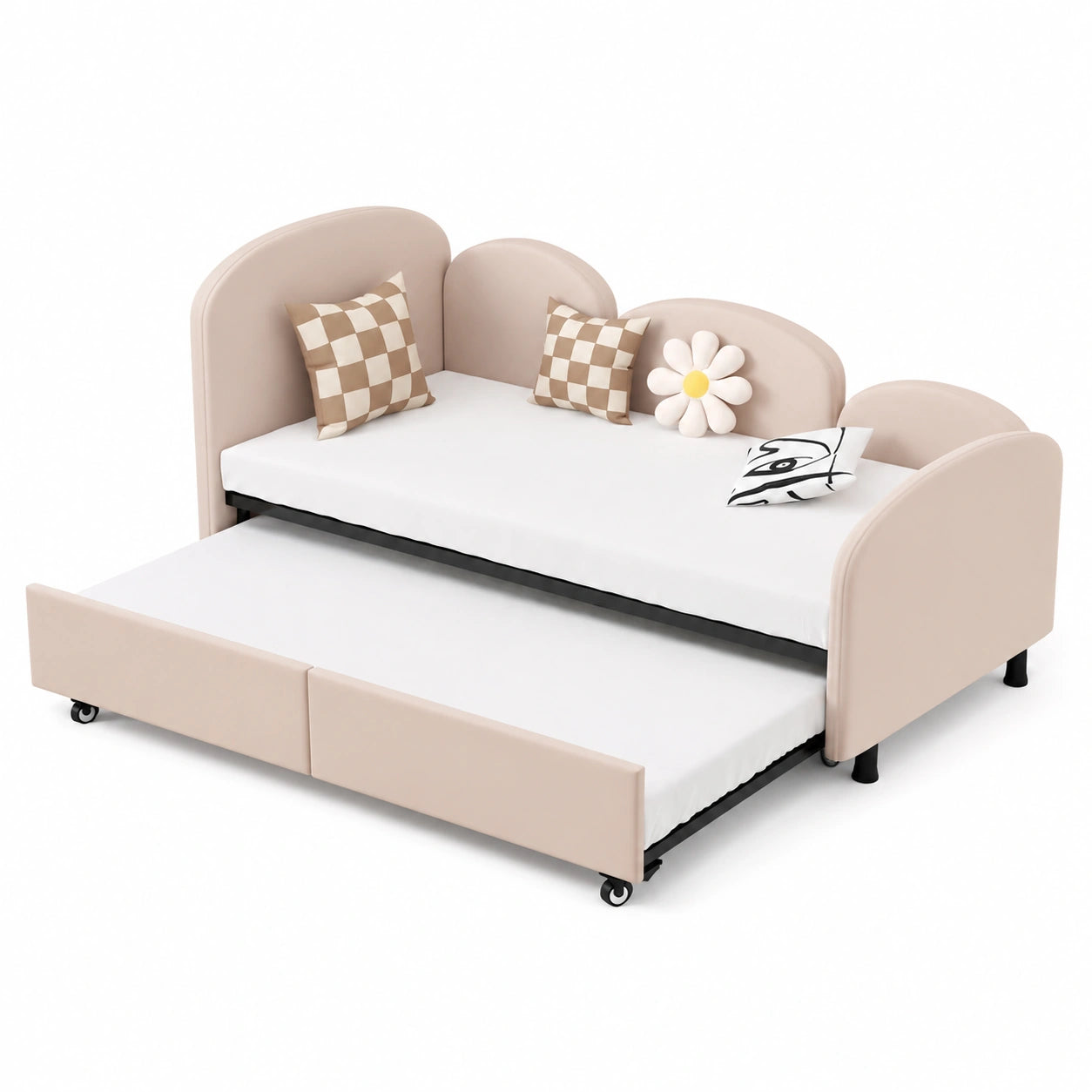 Lit simple convertible avec sommier ¨¤ lattes et canap¨¦ rembourr¨¦