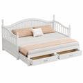 Canap¨¦-lit extensible avec tiroirs et sommier ¨¤ lattes bois