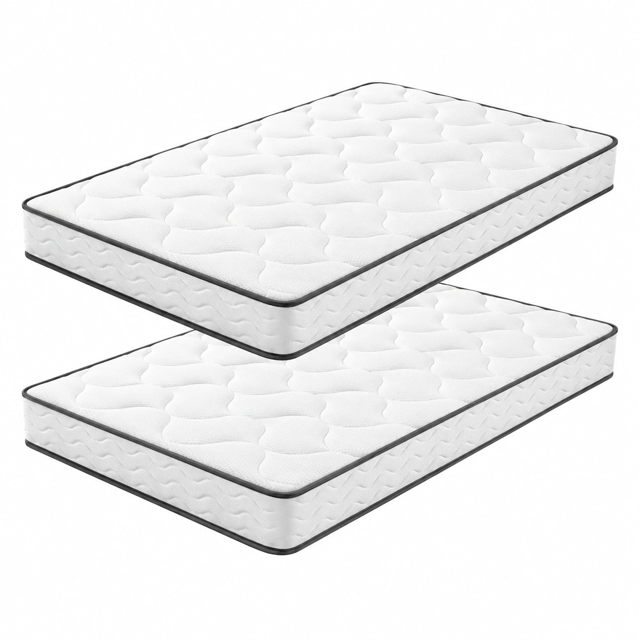 Lot de 2 Matelas 90x190cm M¨¦moire de Forme 15cm pour Adultes et Enfants