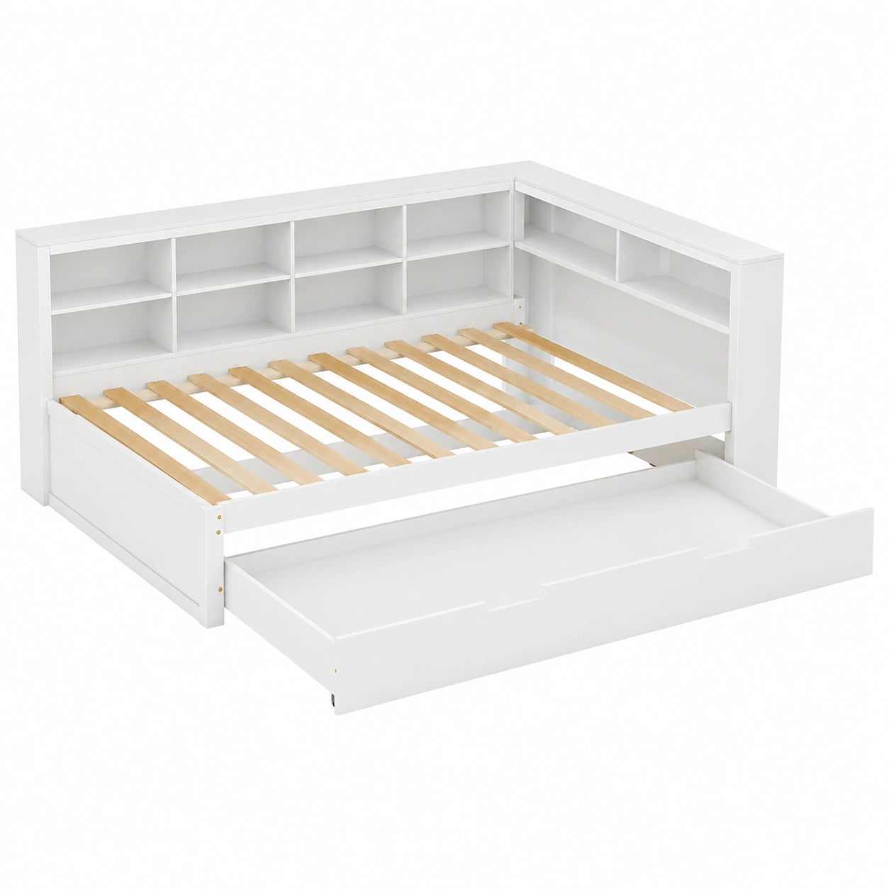 Lit Superpos¨¦ avec Rangement et Prises USB pour Enfants, Blanc