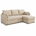 Canap¨¦ Convertible d'Angle avec Coffre R¨¦versible en Beige
